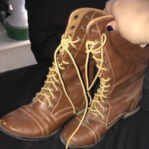 Brown Lace Up Boots